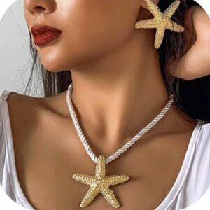 Bundle For Divadar COPY - Gold Starfish Necklace Earrings , Ankle Bracelet